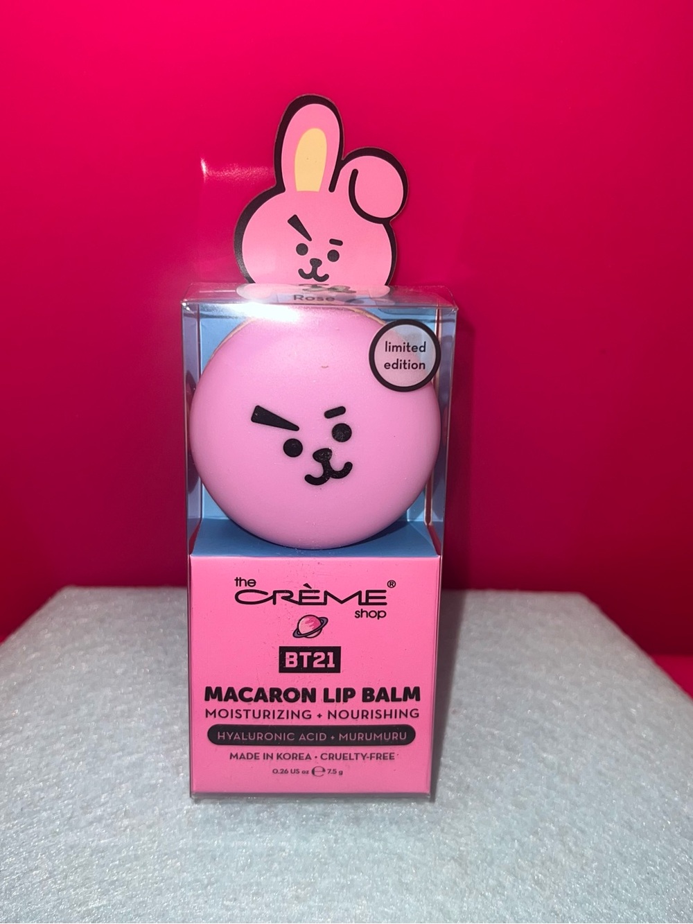 The Crème Shop BT21 Pink Macaron Lip Balm - Moisturizing & Nourishing